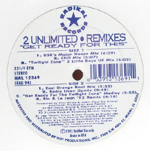 2 Unlimited - Get Ready For This (1992)